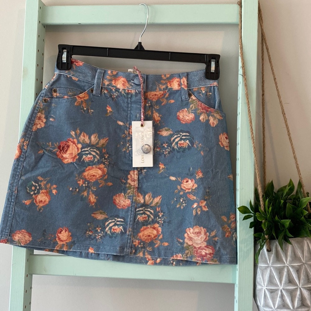 NWT LoveShackFancy Hollywood Corduroy Miniskirt